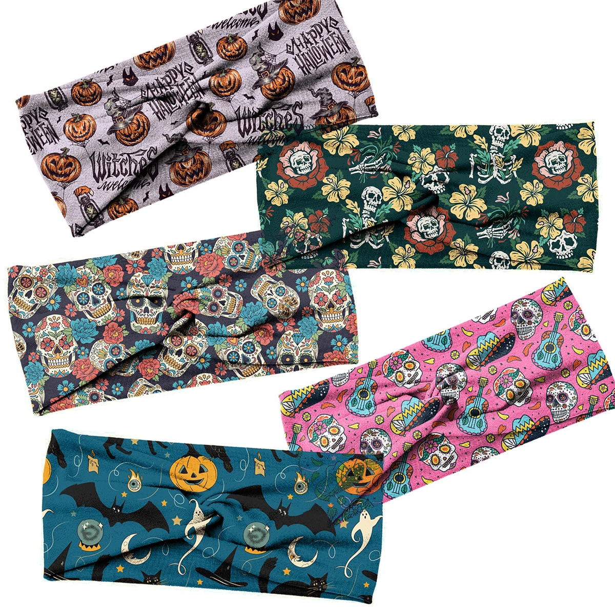 

Женская повязка на голову с цветочным принтом, 10 см