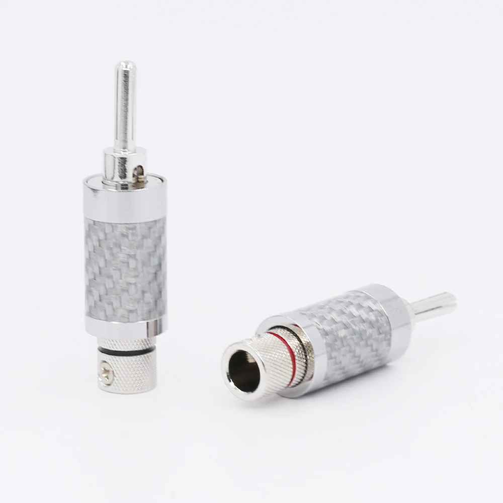 4PCS  VB414R Rhodium plated Banana Speaker cable Plug HiFi Connector