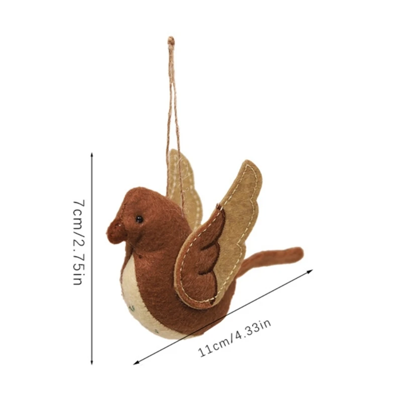 Фестивальные рождественские подвески с мультяшными птицами праздничные