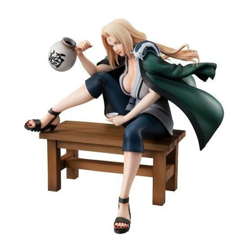 

GK Naruto Shippuden Anime Figure Tsunade Sexy Sitting Posture Figma PVC 16cm Cartoon Model Collection Ornaments Gifts Dolls Toys