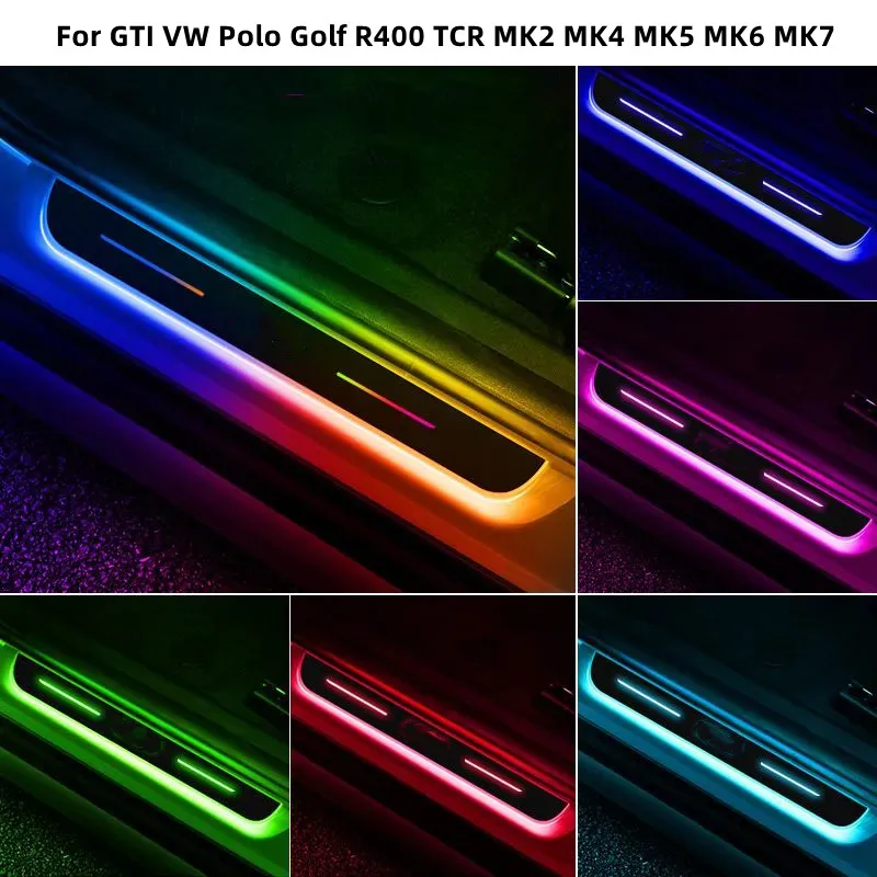 

Car Wireless LED Ambient Light Car Scuff Plate Pedal Door Sill Pathway Light For GTI VW Polo Golf R400 TCR MK2 MK4 MK5 MK6 MK7