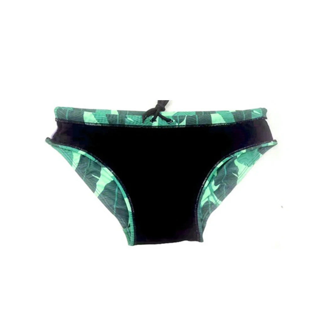 

Fashion Summer Men Sexy Low Waist Print Breathable Elastic Big Pouch Briefs Swim Trunks Swimming Pants Swimsuit Panties Briefs