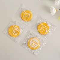 100pcslot thank you clear plastic bag for bakery packaging small business transparent handmade cookies self adhesive bags