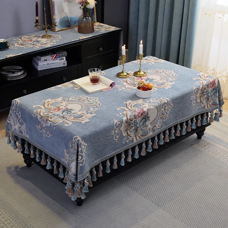

2022 New Living Room Cover Fabric Solid Wood Dining Table Fabric European Style Tea Table Fabric
