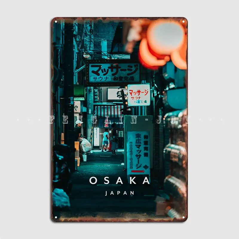 

Osaka Street Japan Metal Plaque Poster Plaques Mural Club Design Tin Sign Poster