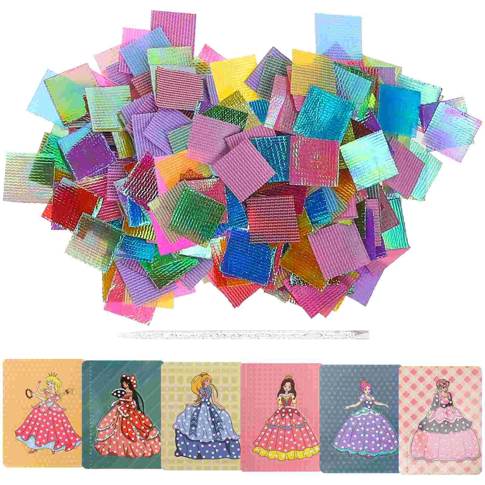 

2 Sets Girl Toys Handmade Poke Drawing Stamp Unfinished Stitchwork Puncture Painting Tool Decor Sewing Embroidery Kit Child