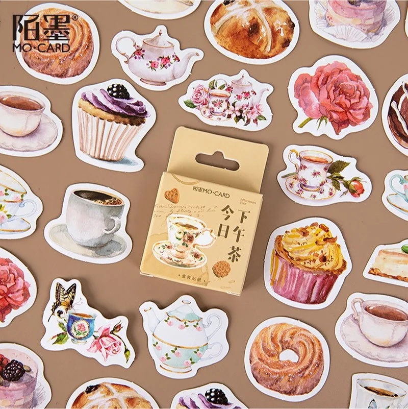 

46pcs/pack Cake Dessert Drink Style Stickers for Label Diary Stationery Album Journal Planners Cute Stationery Supplies