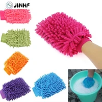 2 in 1 mitt soft mesh backing no scratch for car wash and cleaning ultrafine fiber chenille microfiber car wash glove