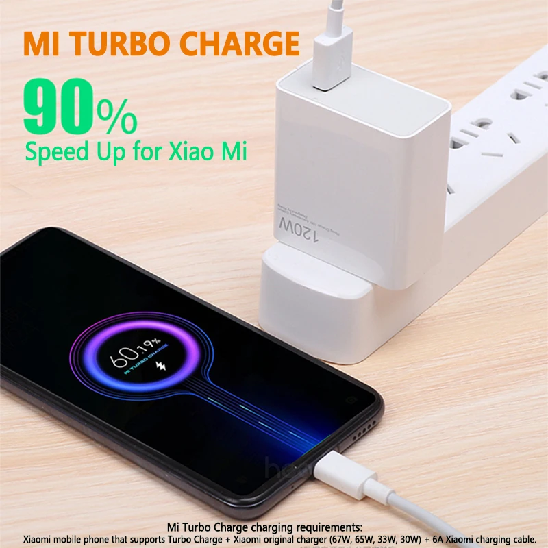 Зарядный кабель Mi Turbo 6A для Xiaomi 12 11 Pro Redmi Note Poco X3 USB Type-C быстрая зарядка Huawei Samsung 67