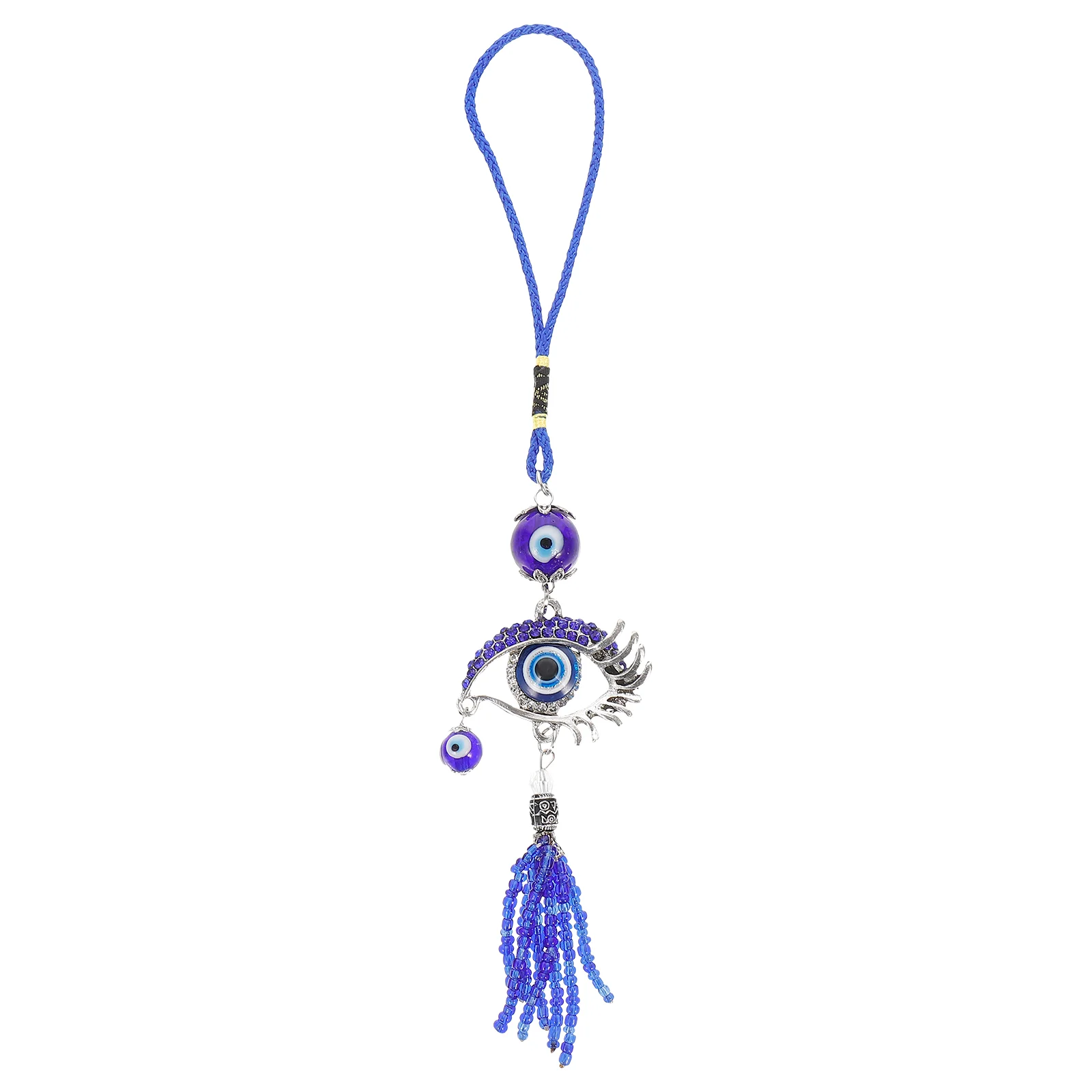 

Evil Eye Car Hanging Charm Blue Eye Car Pendant Turkish Ornament for Rear View Mirror Bag Decor Home Protection Health Blessing