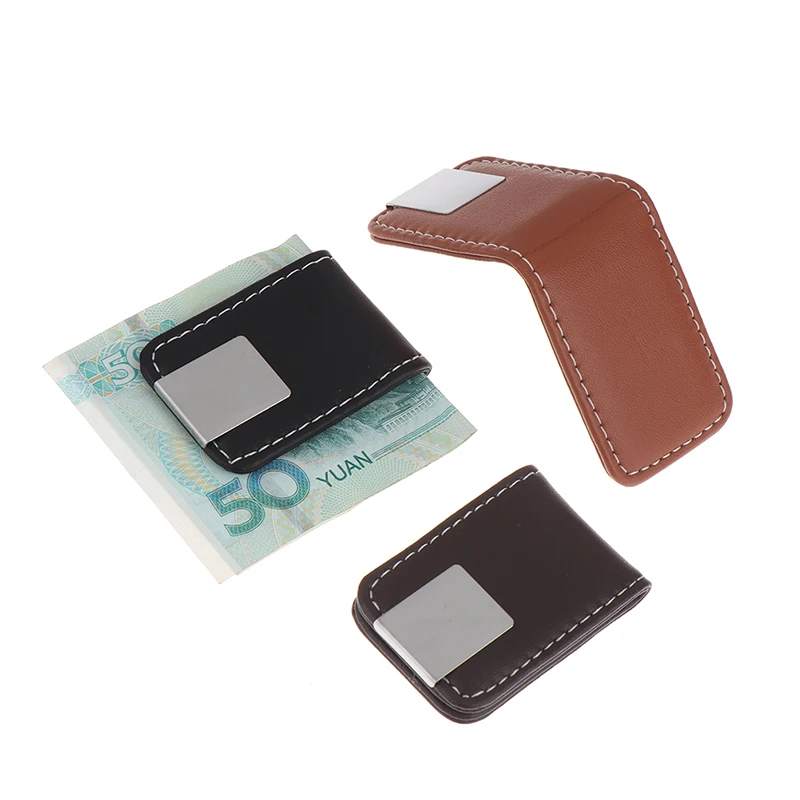 

Pocket Strong Cards 1pc Holder Wallet Clip Credit Business Magnetic Mini Slim Money Leather Portable Wallet