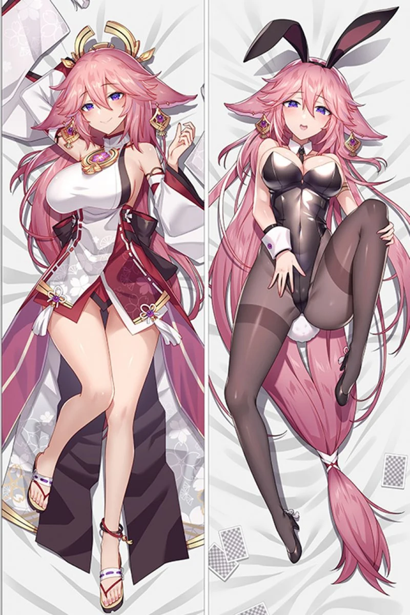 

Игровая Подушка Genshin Impact чехол Yae Miko Dakimakura прекрасная аниме девушка обнимающая подушка для тела Чехол Peachskin 2-сторонняя Подушка Прямая поставка