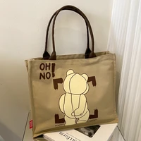 the new large capacity brand casual cartoon high quality texture all match western style womens single shoulder tote hand bag