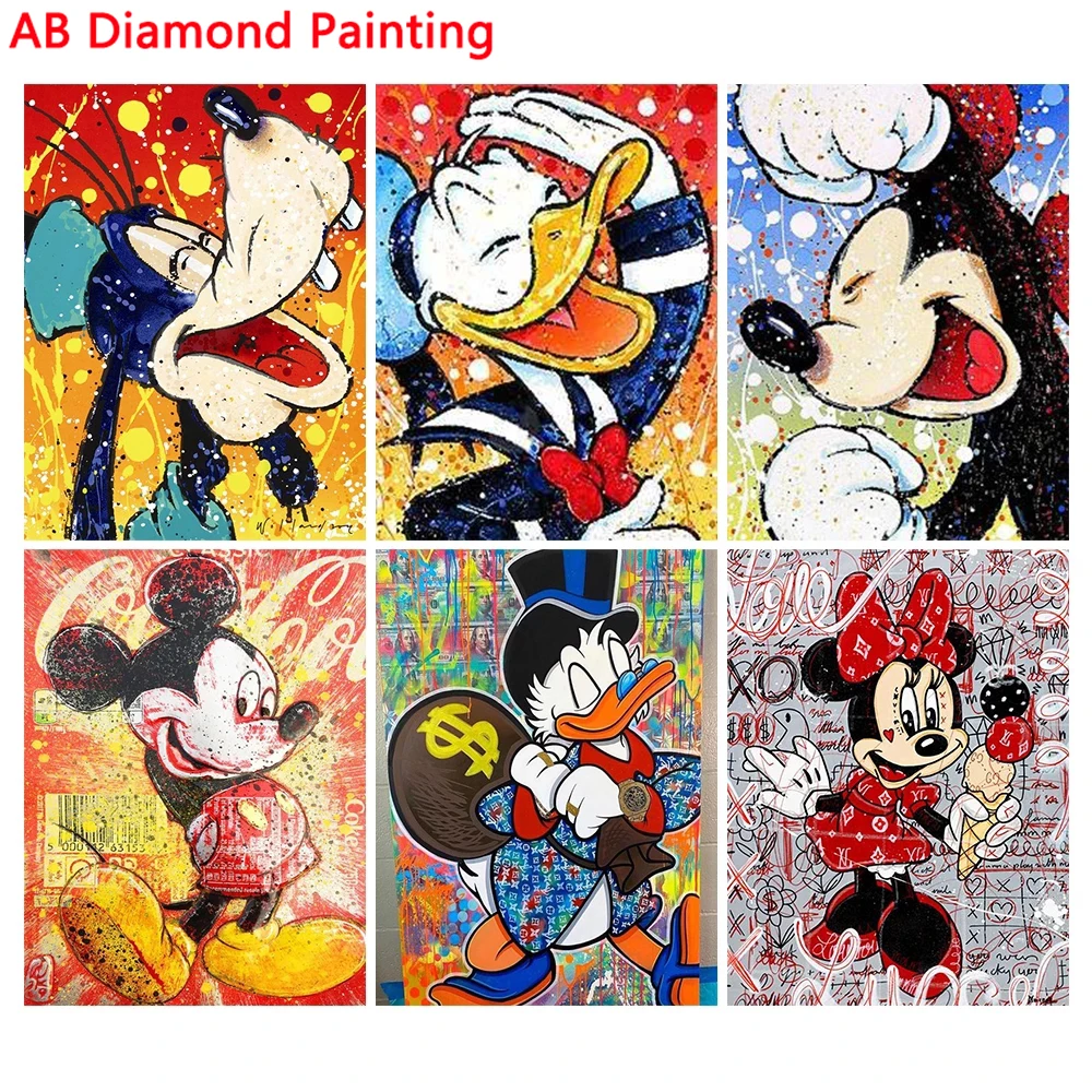 

Алмазная живопись AB Drill 5D «сделай сам», Набор для вышивки крестиком из мультфильмов «Принцесса Диснея», сказка о девочке, украшение для дома
