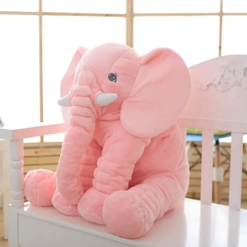 

40cm/60cm/80cm Cute Soft Stuffed Elephant Plush Toy Doll Kids Infant Pillow Hug for Companion Comfort Gift for Girls Boys Adults