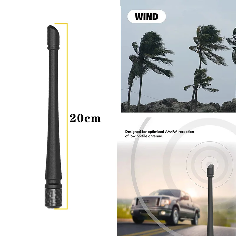 7 inch Rubber Antenna Replacement AM FM Radio Signal Aerial for Jeep 07-22 /Dodge Ram/ Ford Raptor / F150 2009-2022 Accessories