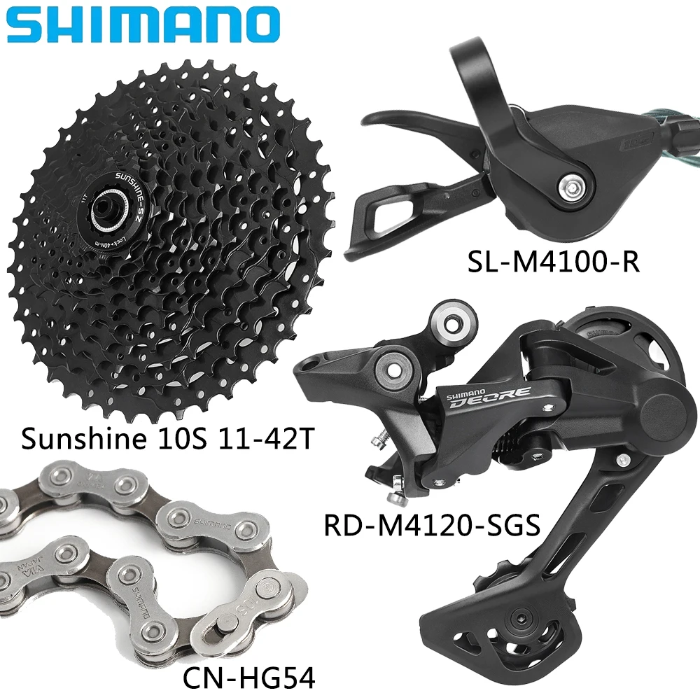 SHIMANO DEORE M4100 10-скоростные комплекты переключателей для горного велосипеда Sunshine