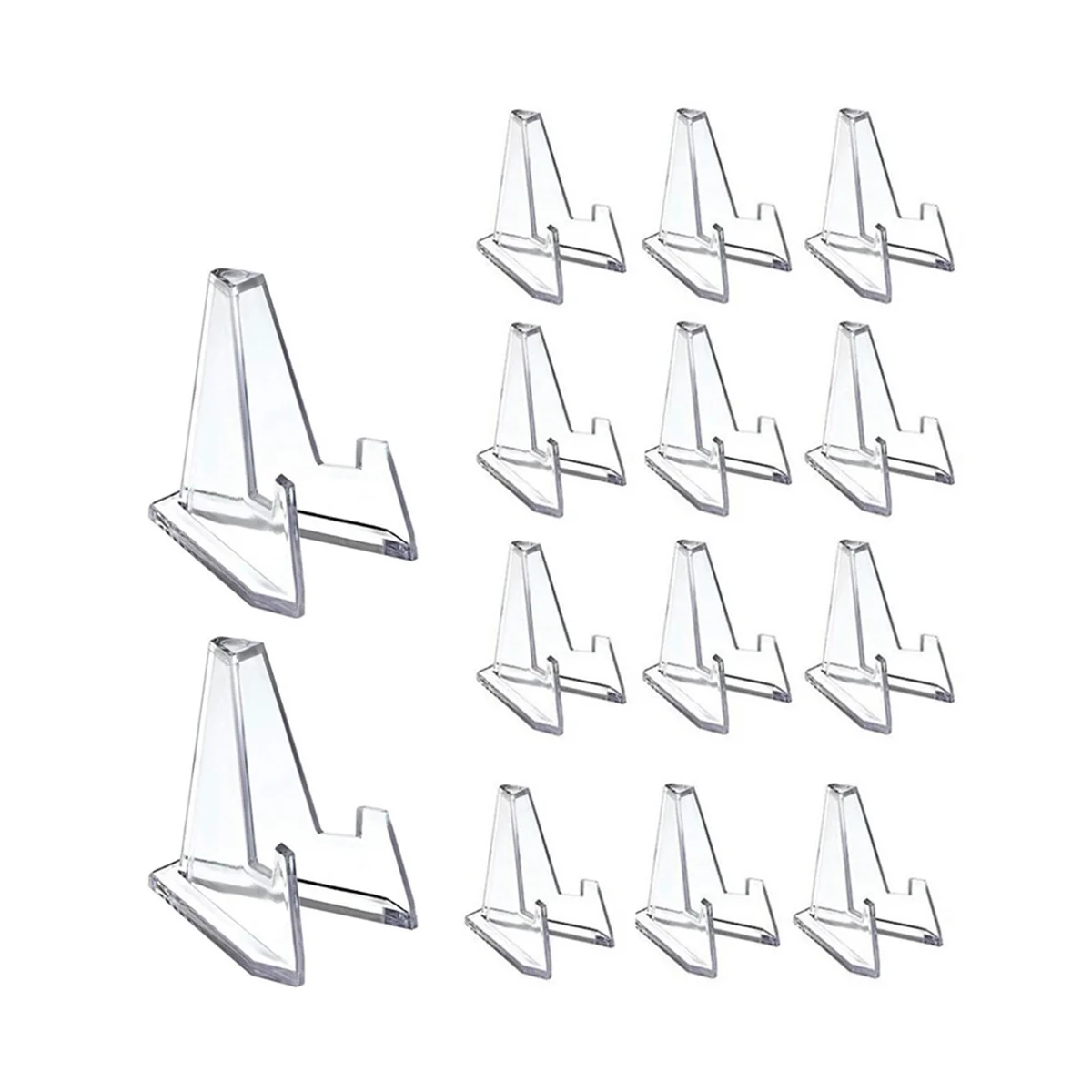 

20Pcs Clear Acrylic Coin Display Stand Holders Small Easel Rack Card Commemorative Capsule Holder