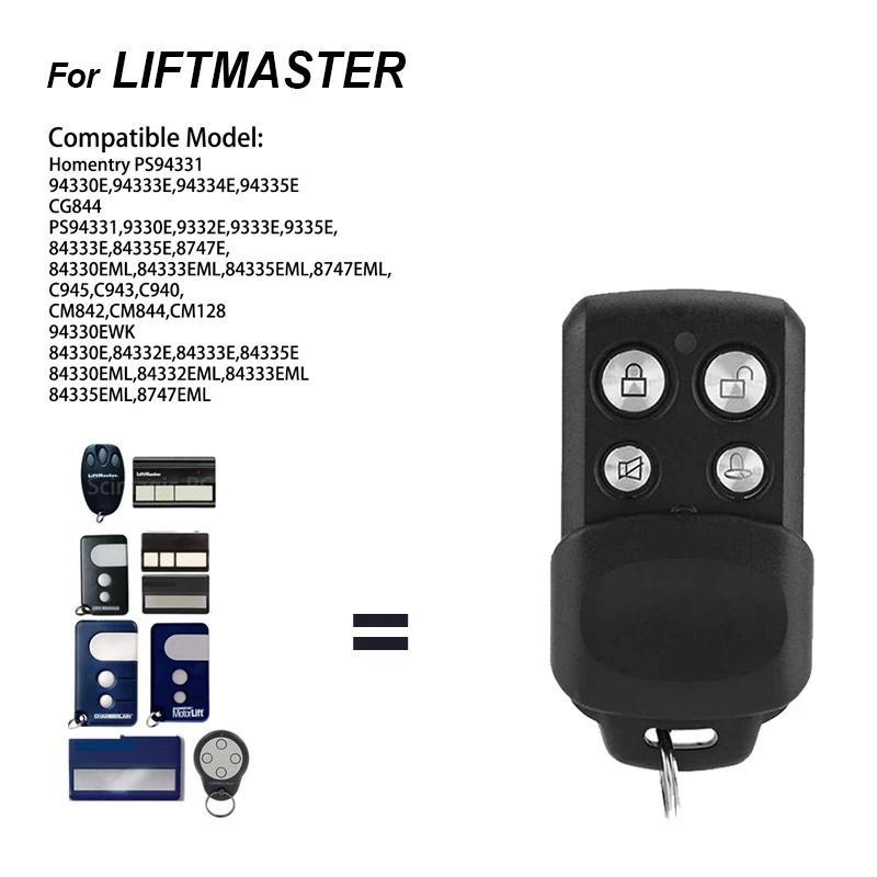 

Chamberlain Motorlift Liftmaster 94335E 84335E Remote Control 1A5639-7 D-66793 Garage Door Opener 433.92MHz Rolling Code