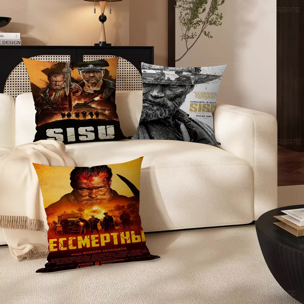 Sisu 2023 New Action Movie Pillow Cushion Cover Pillowcase Living Room Sofa Home Decor Customized