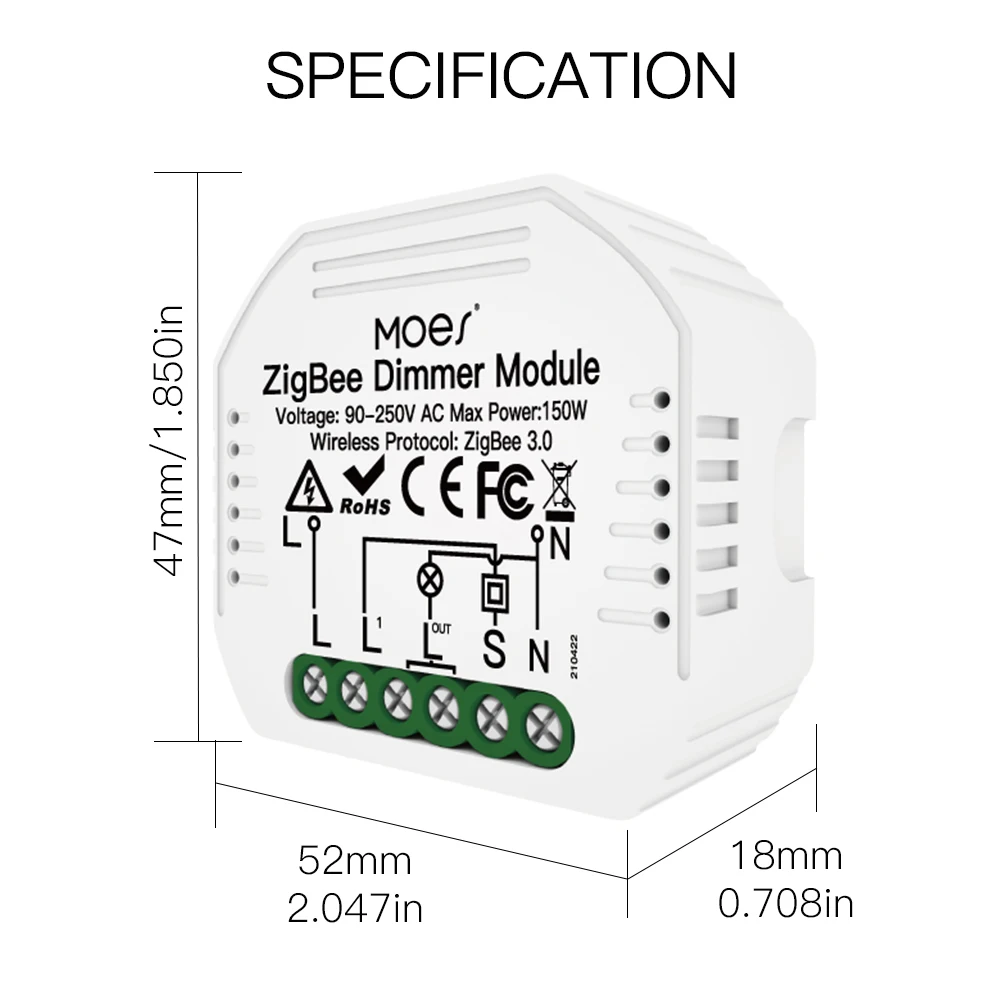 Умный светильник ключатель света Tuya ZigBee 3 0 релейный модуль 1/2/3 клавиши управление