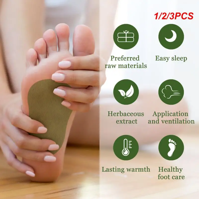 

1/2/3PCS Wormwood Foot Patch Heel Fatigue Pain Relieving Plaster Relieve Stress Detoxification Help Sleeping Body Health Detox