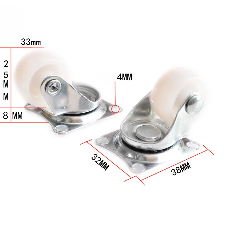 2-200 шт. 1-дюймовая белая полипропиленовая универсальная колесная Базовая