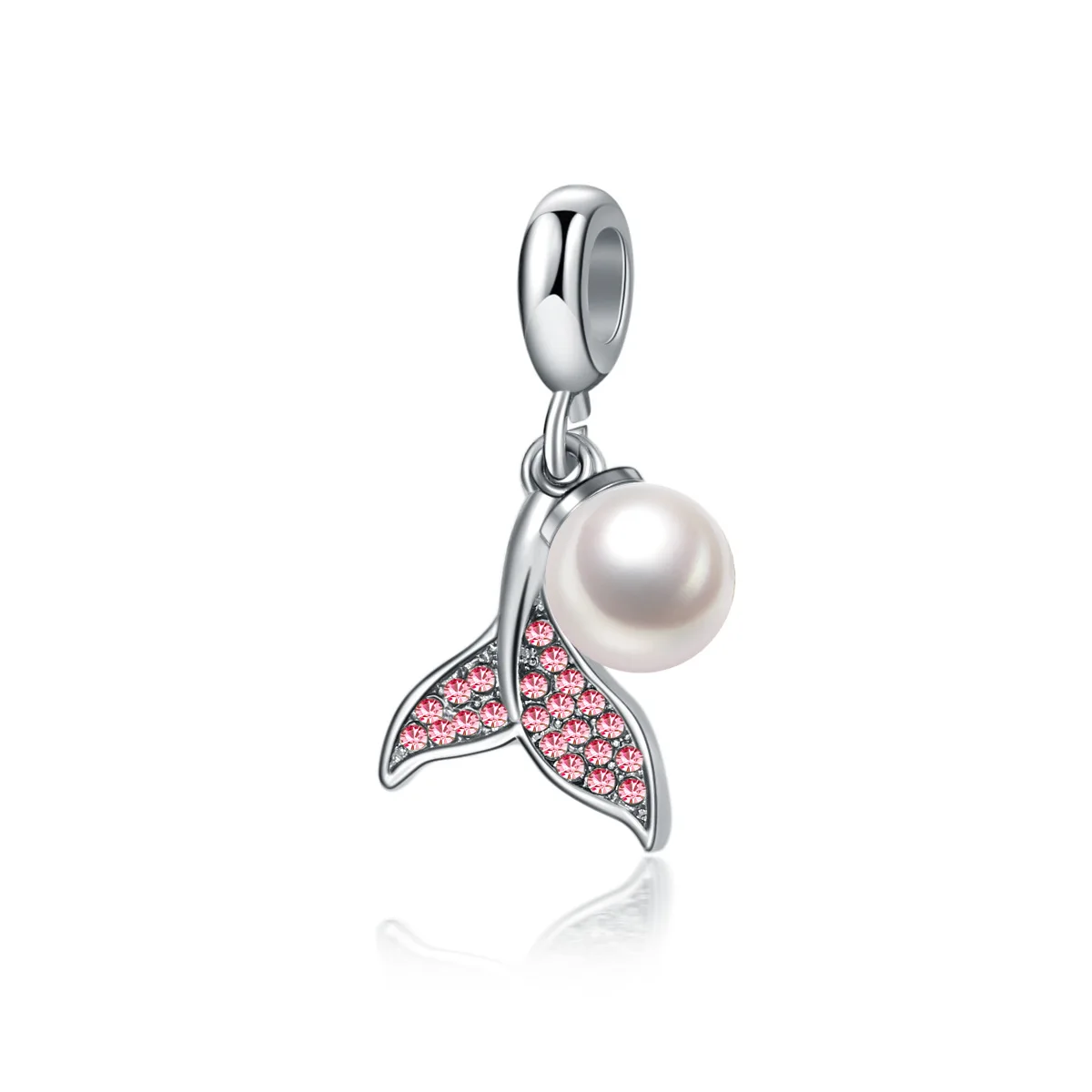 Бусины Серебряного цвета с имитацией жемчуга и рыбьим хвостом Подвески подходят