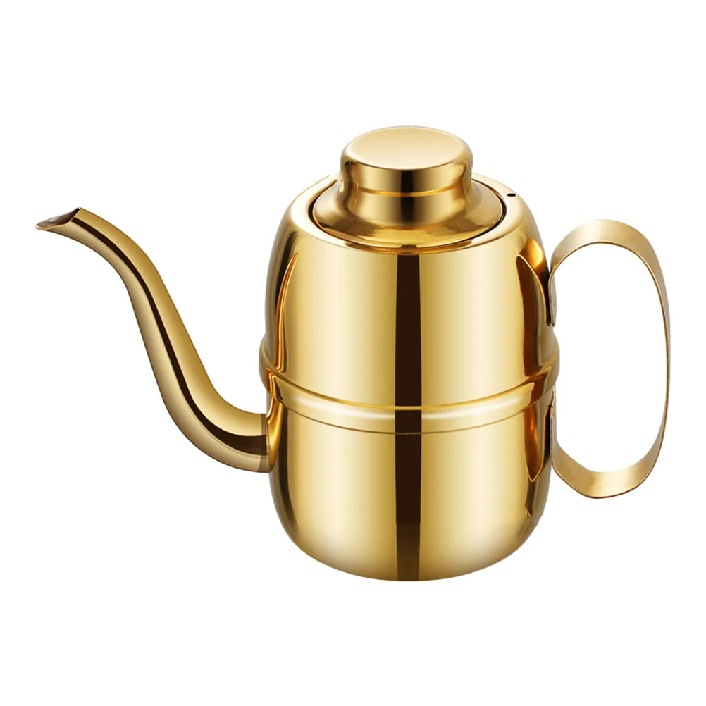 

Dressing Bottle Glass Dispenser Oil Storage Jar Stainless Steel Cooking Container Lid Spout Soy Sauce Cruet Pouring