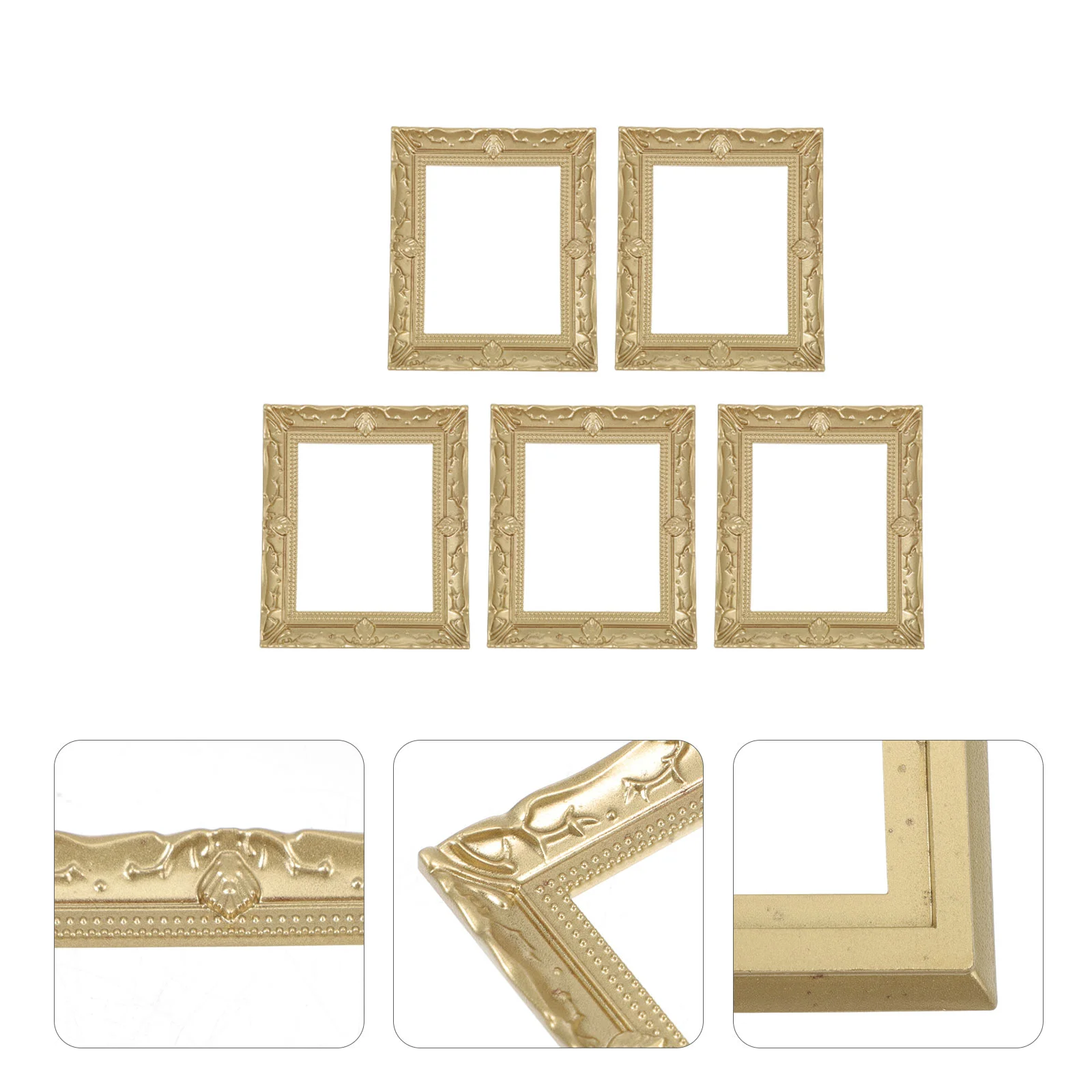 

Frame Photo Picture Minihouse Rustic Display Resin Miniature Furniture Craft Standing Playhouse Collection Frames Tiny Pictures