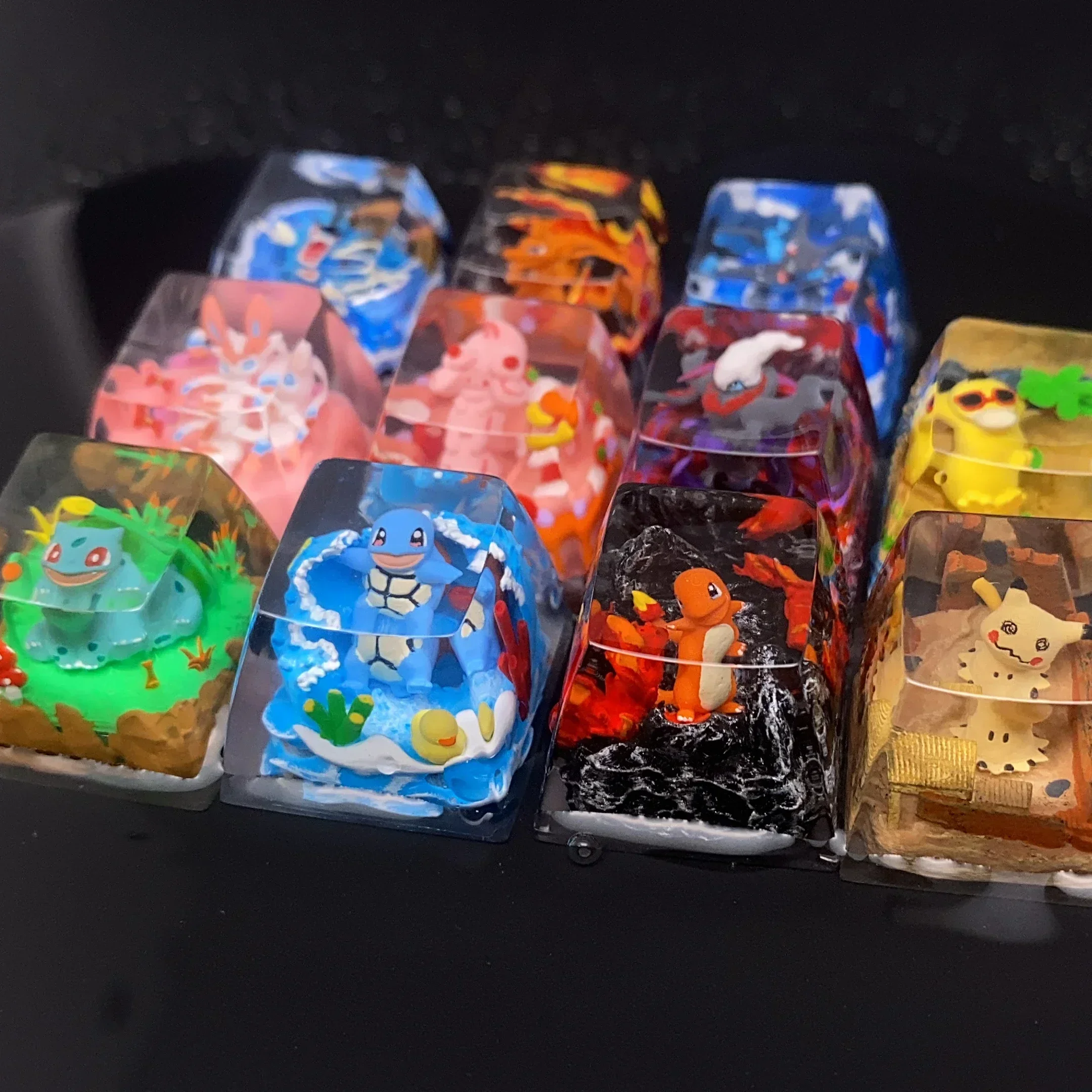 PTCG Покемон Keycap Bulbasaur Mimikyu чармандер гиарадос даркай механическая клавиатура