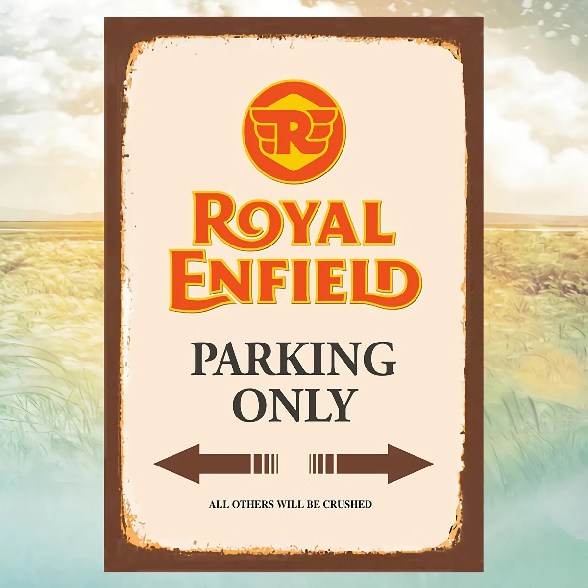 Royal Enfield парковка только Blechschild Schild Gew металлический жестяной знак | Дом и сад