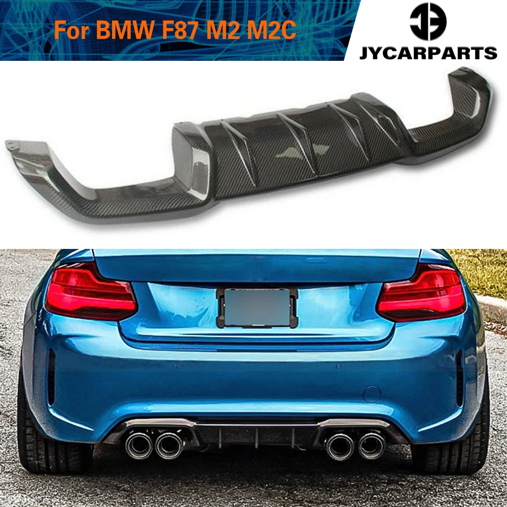For BMW 2 Series F87 M2 M2C Competition Base Coupe 2 Door 2016 - 2020 Racing Rear Bumper Diffuser Lip Carbon Fiber / FRP