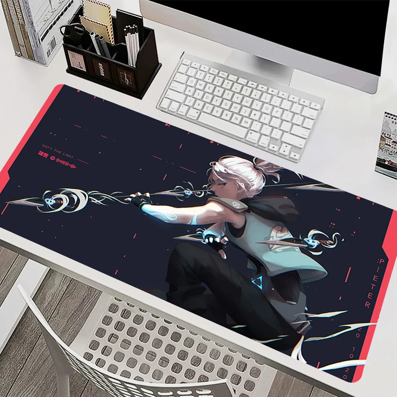 Коврик для мыши Valorant Jett с аниме девушкой офисный игровой коврик ноутбука