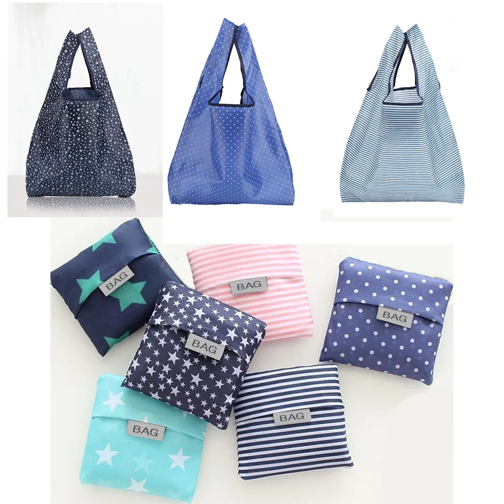 

Складные многоразовые экологически чистые сумки для покупок 210D, моющиеся женские дорожные сумки-тоуты через плечо с большой ручкой, сумки д...