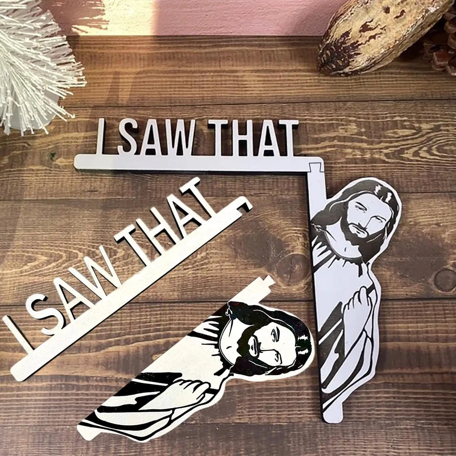 

Новая дверная рама «я увидел, что Иисус знаковое ремесло «Я видел Иисуса», дверь сидят, Декор, угол, Настенная дверь, христианский Декор для д...