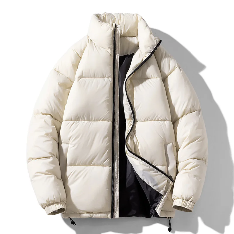 2022 Winter New Men Padded Cotton Jacket Coat Plus Size 4XL Outerwear Warm Quilted Parka All-match Loose Basic Puffer Jacket Men