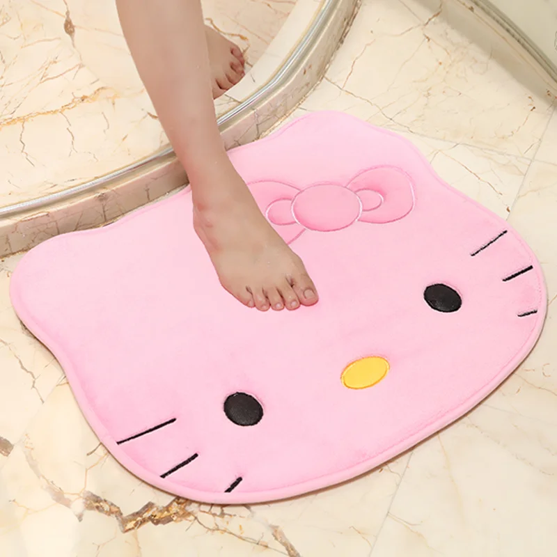 

Милые напольные коврики Sanrio Hello Kittys, прикроватное одеяло для спальни, ванной, гостиной, входа, впитывающие Нескользящие Коврики для ног на Ро...