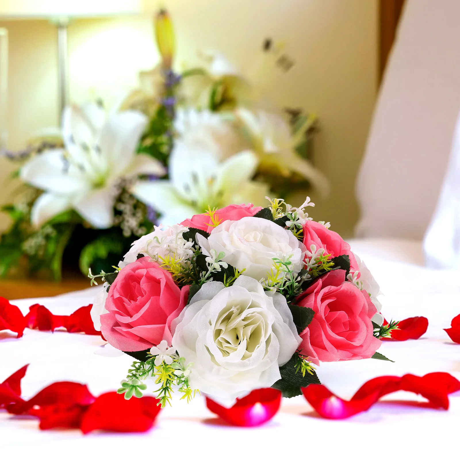 

Fake Flower Ball Wedding Centerpiece Realistic Flower Ball Arrangement Flower Ball