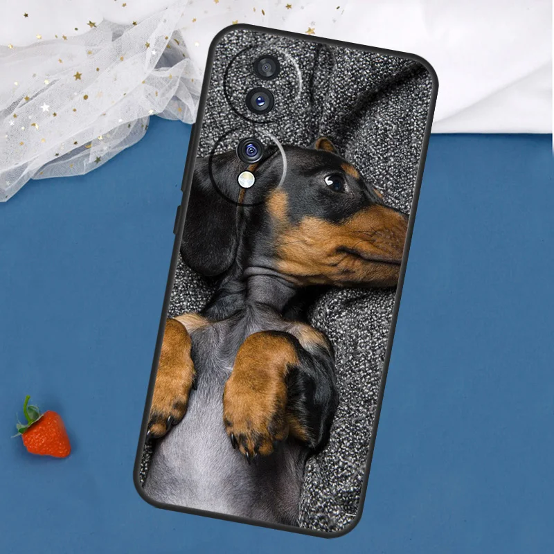 Фото Чехол Teckel Dackel с собакой таксой для Honor Magic 7 5 6 Pro Lite Honor 200 400 50 70 90 X8 X9 X8a X8b X9a X9b X9c Cover №2
