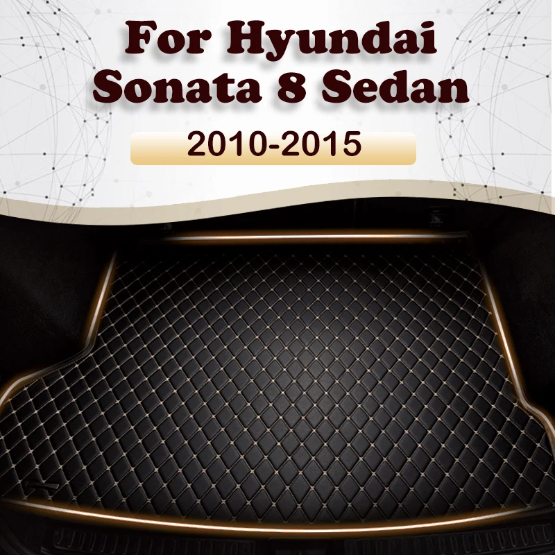 

Коврик для багажника автомобиля для Hyundai Sonata 8 седан 2010 2011 2012 2013 2014 2015 пользовательские автомобильные аксессуары украшение интерьера автомобиля
