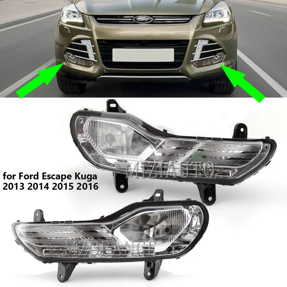 fog light For Ford Escape Kuga 2013 2014 2015 2016 halogen lights headlight lamps headlights DRL driving | Автомобили и мотоциклы
