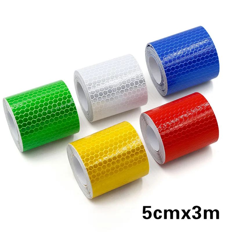 

Self-Paste Car Reflective Tape Safety Warning Car Decoration Sticker Reflector Protective Tape Strip Auto Motorcycle Sticker