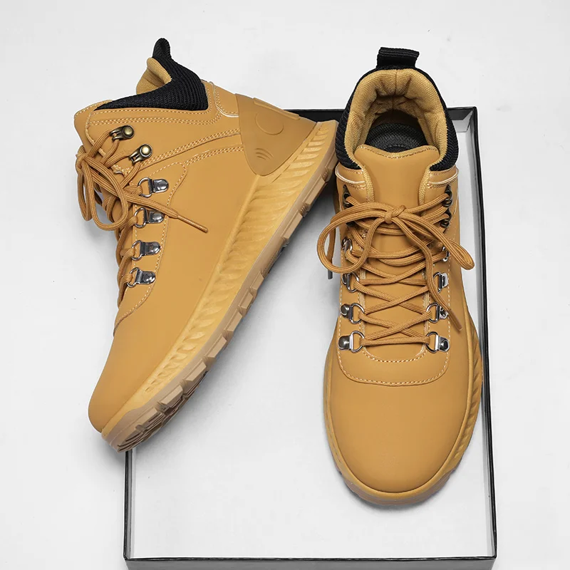 GR-YZ70 WATERPROOF SNOW WALKING SHOES MEN'S HUNTING BOOTS TACTICAL SHOES DESERT COMBAT ANKLE LEATHER MOUNTAINEERING SHOES