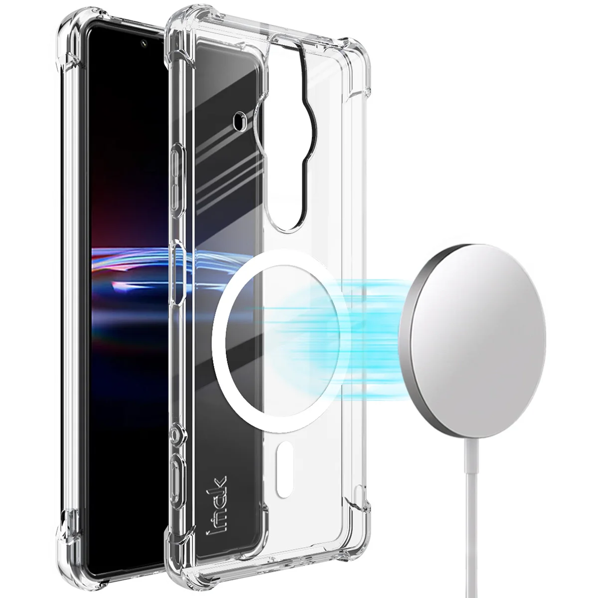 Фото Магнитный чехол для Sony Xperia Pro-I, мягкий чехол из ТПУ с воздушной подушкой, ударопрочный, IMAK №1