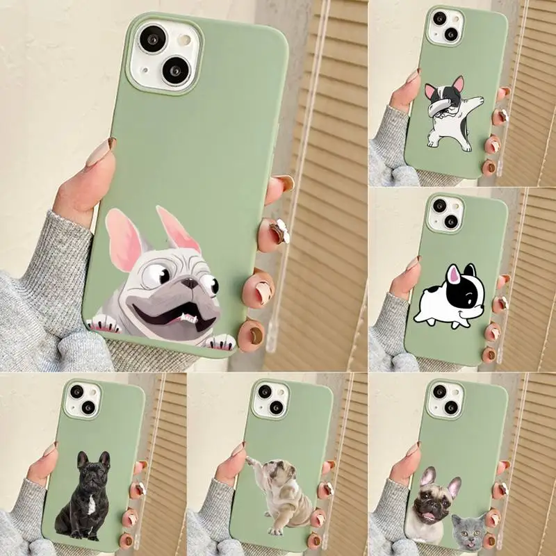 

Cartoon Pug Dog French Bulldog Phone Case For Iphone 7 8 Plus X Xr Xs 11 12 13 Se2020 Mini Mobile Iphones 14 Pro Max Case