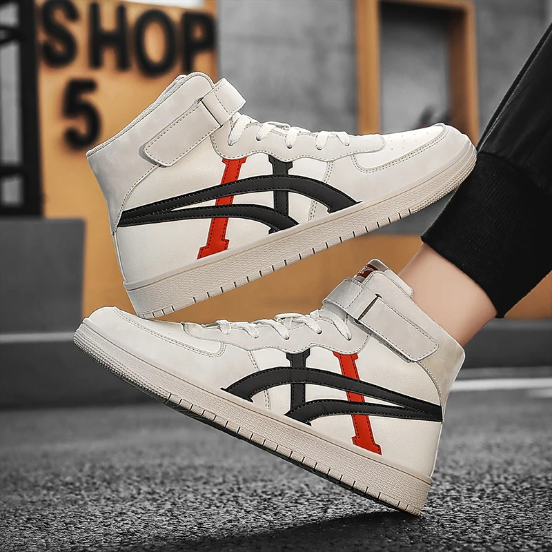 2022 Spring Autumn Classic White High top Sneakers Men Vulcanized Shoes Comfortable Mens Skate Shoes Trainers zapatillas hombre