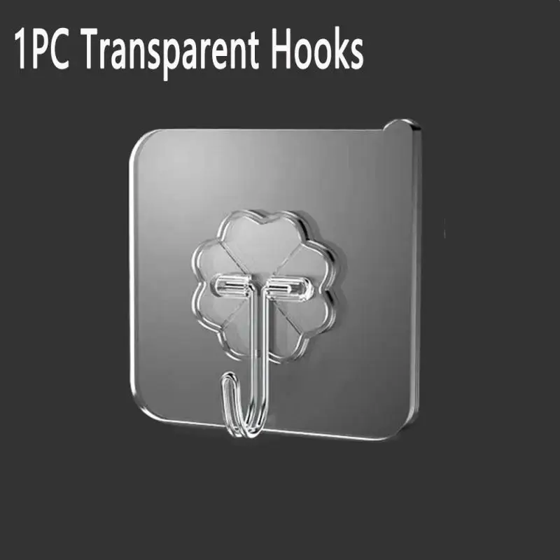 

Бытовые прозрачные крючки, самоклеящиеся настенные крючки для дверей, крючки, многофункциональные крючки для кухни, ванной, домашнего хран...