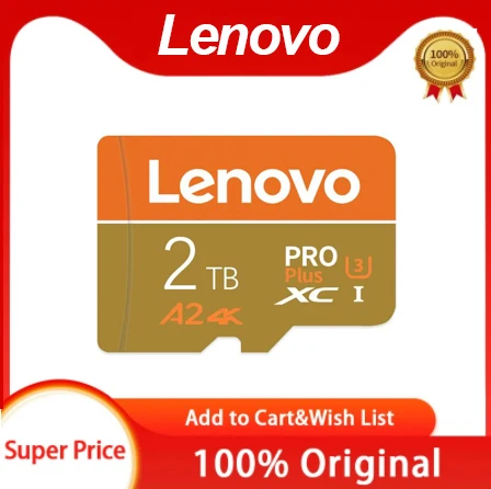

Lenovo 2TB Micro TF SD Card 1TB 512GB 256GB SD/TF Flash Memory Card v30 High Speed Cameracartão de memória For Phone Camera