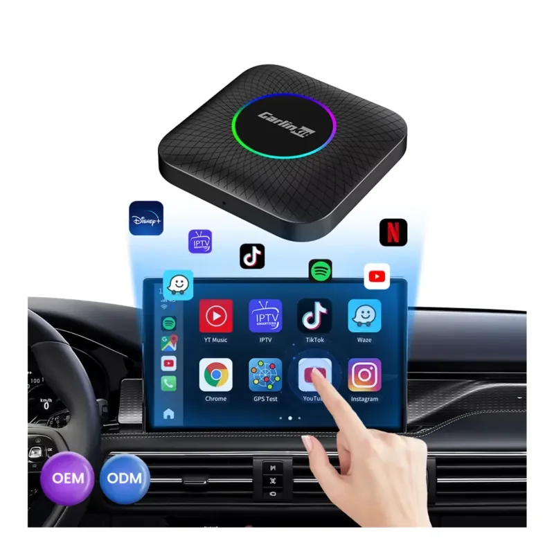 Фото Мультимедийный автомобильный AI-бокс Carlinkit CarPlay на Android 13 Tbox Ambient SMm6225 с беспроводным CarPlay, 8/128 ГБ, Netflix, YouTube, Auto №2
